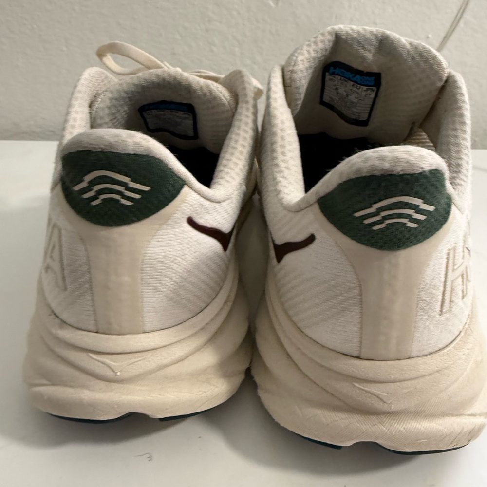 Hoka Clifton 9  Cream Athletic Sneakers - Picture 7 of 11